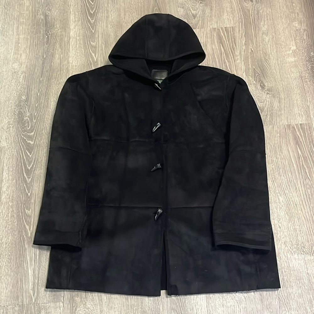 Ralph Lauren Shearling & Suede like Hooded Coat